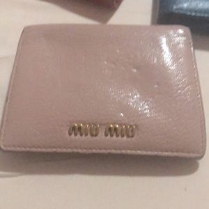 Miu Miu Pink Small Leather Wallet
